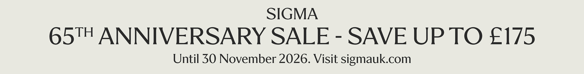 Sigma 65th discounts