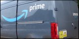 Amazon Prime delivery van on pavement outside school TZ70 P1030511.JPG