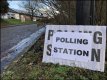 Polling station sign on approach to CstM Village Hall IMG_7930.JPG