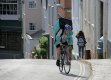 Delivery cyclist climbing Northernhay Street Exeter 12CL8900.jpg