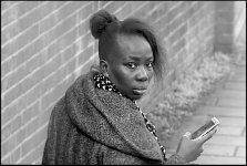 Woman with phone P1130336.JPG