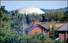 Biogas collection dome at Oil Mill Lane Clyst St Mary G9 P1012698.JPG