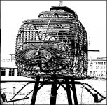 Wire frame model Helicopter Weston Super Mare A65 ADSC01678 lith.JPG