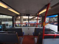 Empty top deck bus at Exeter station E-PL5 P5200004.JPG