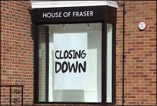Closing down sign in Window at House of Fraser Exeter DSC02989.JPG