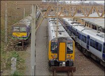 Trains in sidings at Northampton Station PC050012.jpg