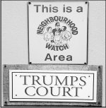 Trumps Court Neighbourhood Watch sign Sidmouth Eos 5D IMG_3136.JPG