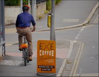Cyclist on pavement Heavitree Road Exeter 45-150 G5 P1070193.jpeg