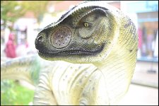 Dinosaur statue at Strand Exmouth D600 D60_4303.JPG