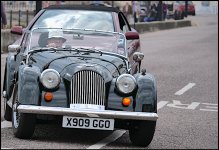 Morgan car turning left off Sidmouth Esplanade P1012946.JPG