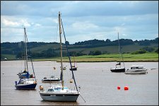 Yauchts at anchor off Topsham Quay D600 210714_4859.JPG