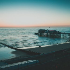 Cromer pier at sunrise