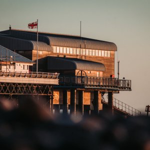 Cromer pier during sunrise