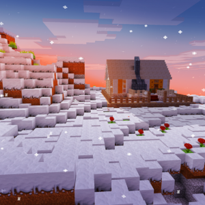 Cute Little House Hidden in Mountains & Snow! Realmcraft Minecraft Clone