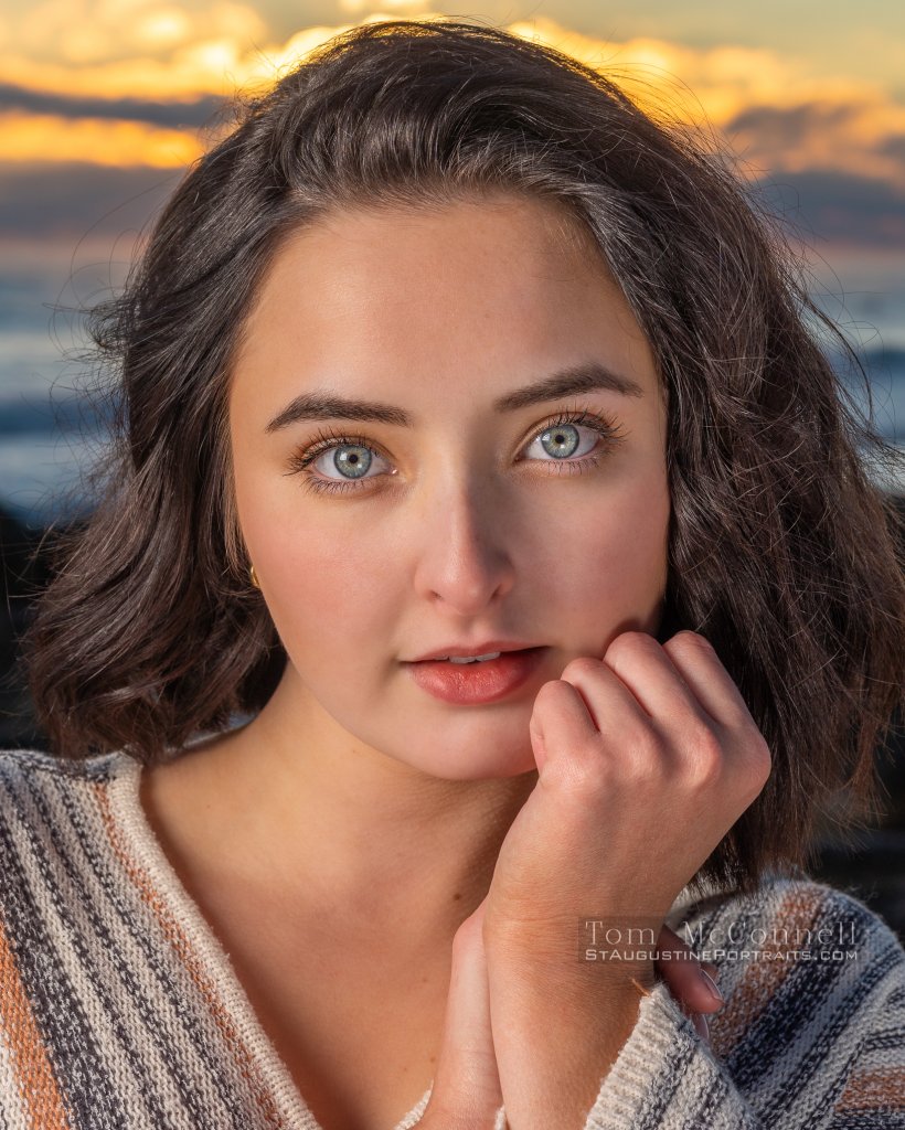 Female Portrait, Sunrise, Palm Coast, Florida, USA